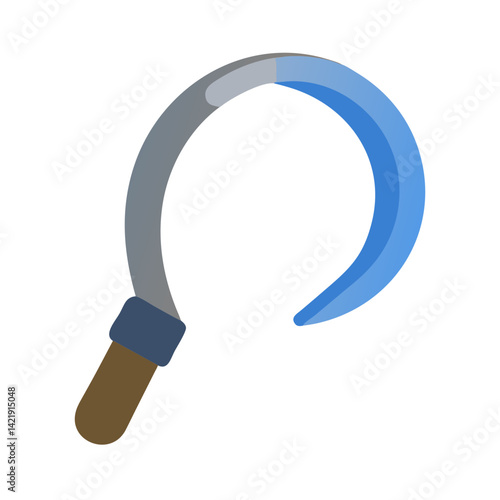 Sickle Tool Icon Representing Traditional Crop Harvesting Equipment