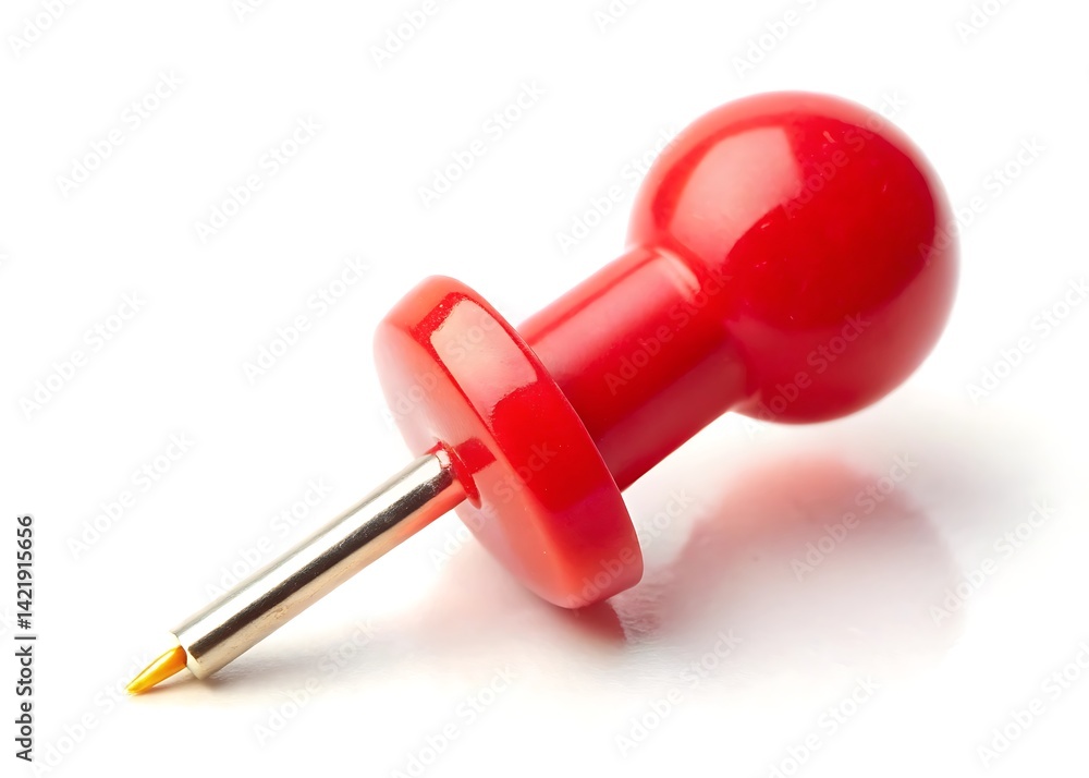 red pin isolated on white background red pin isolated on white background