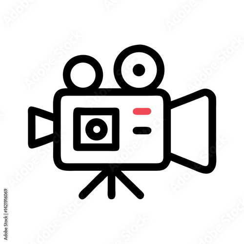 Video Camera Icon Representing Party Videography and Event Recording Equipment