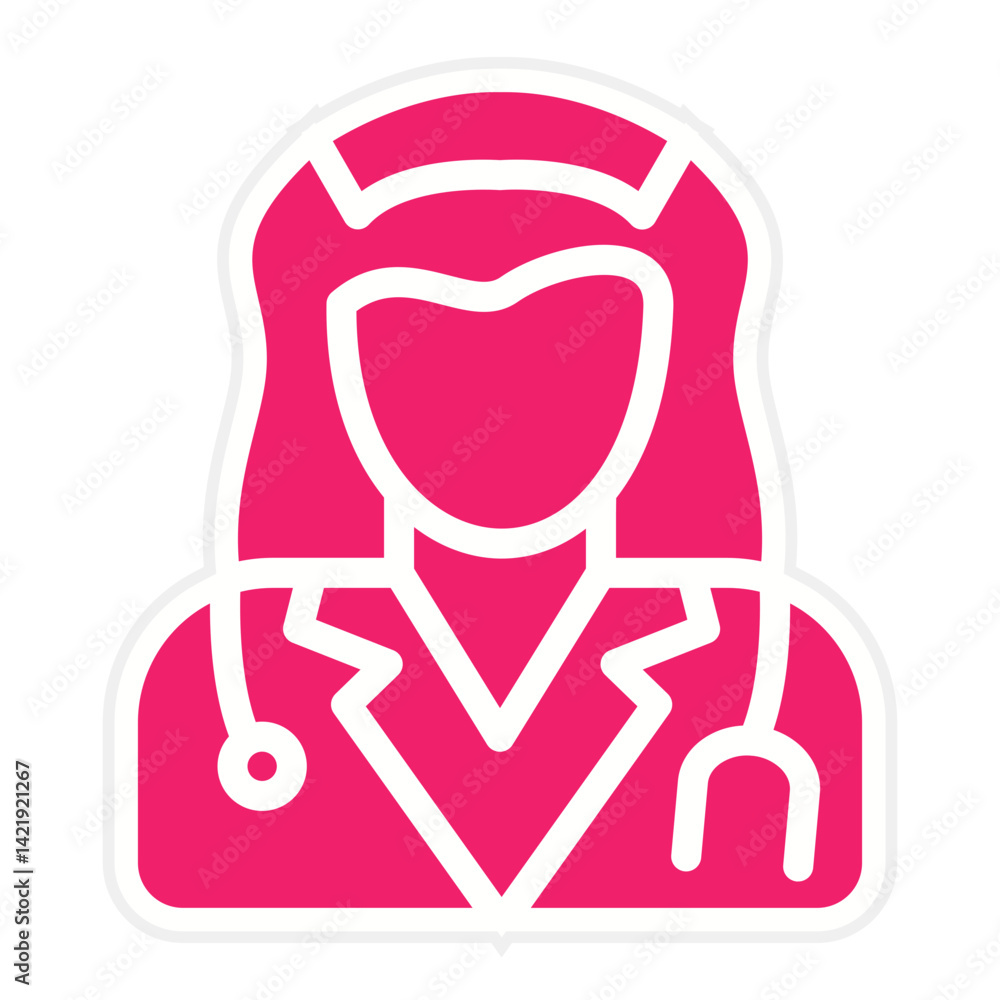 Obraz premium Vector Design Lady Doctor Icon Style