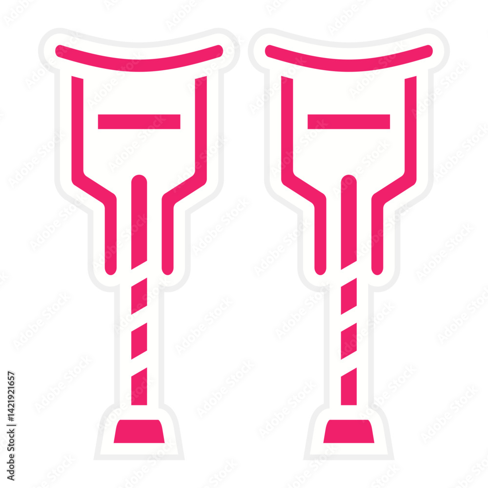 Vector Design Crutch Icon Style Vector Design Crutch Icon Style