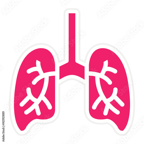 Vector Design Lungs Icon Style