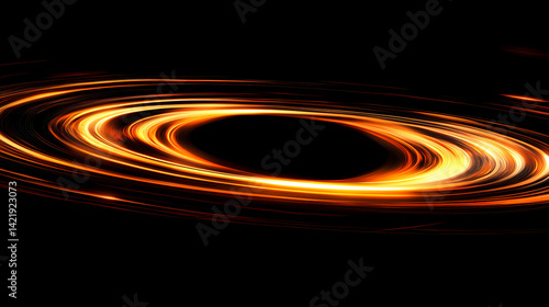 Abstract spacescape, black hole. light warp speed motion blur background. generative ai. Plasma-Woven Warp. Illustration