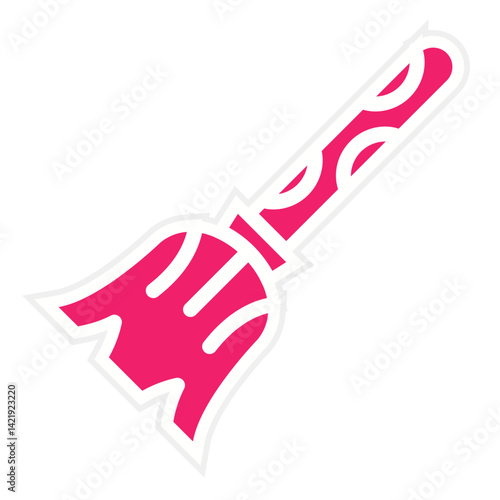 Vector Design Broomstick Icon Style