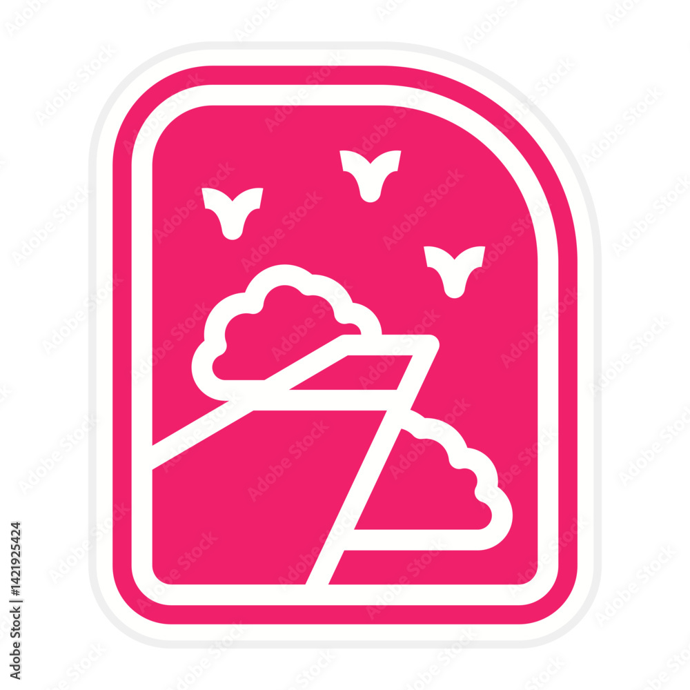 Fototapeta premium Vector Design Plane Window Icon Style