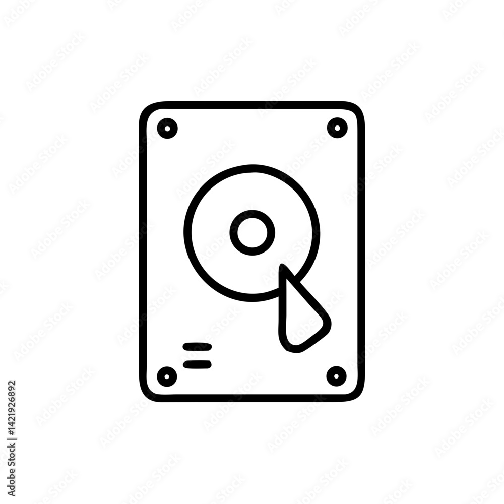 Fototapeta premium vector illustration of a computer hard drive