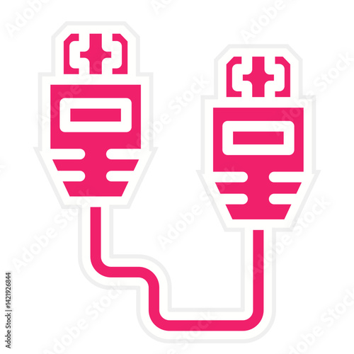 Vector Design Hdmi Cable Icon Style