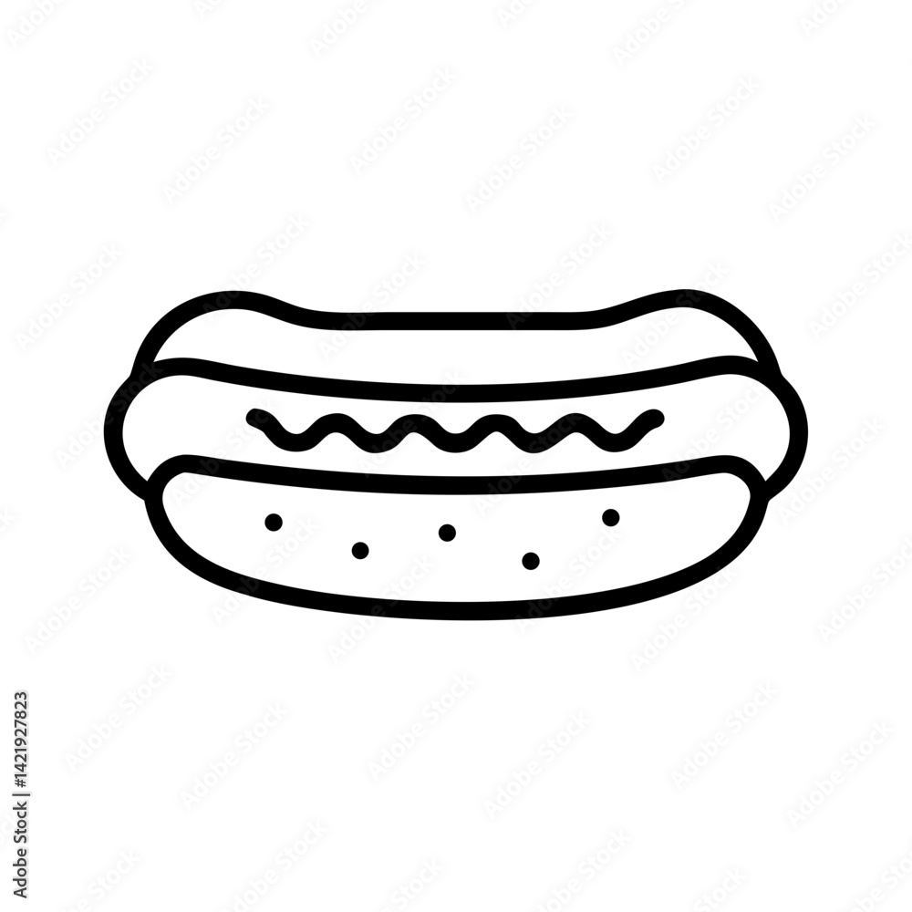hot dog vector illustration icon