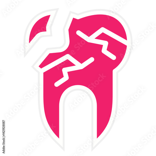 Broken Tooth Icon Style
