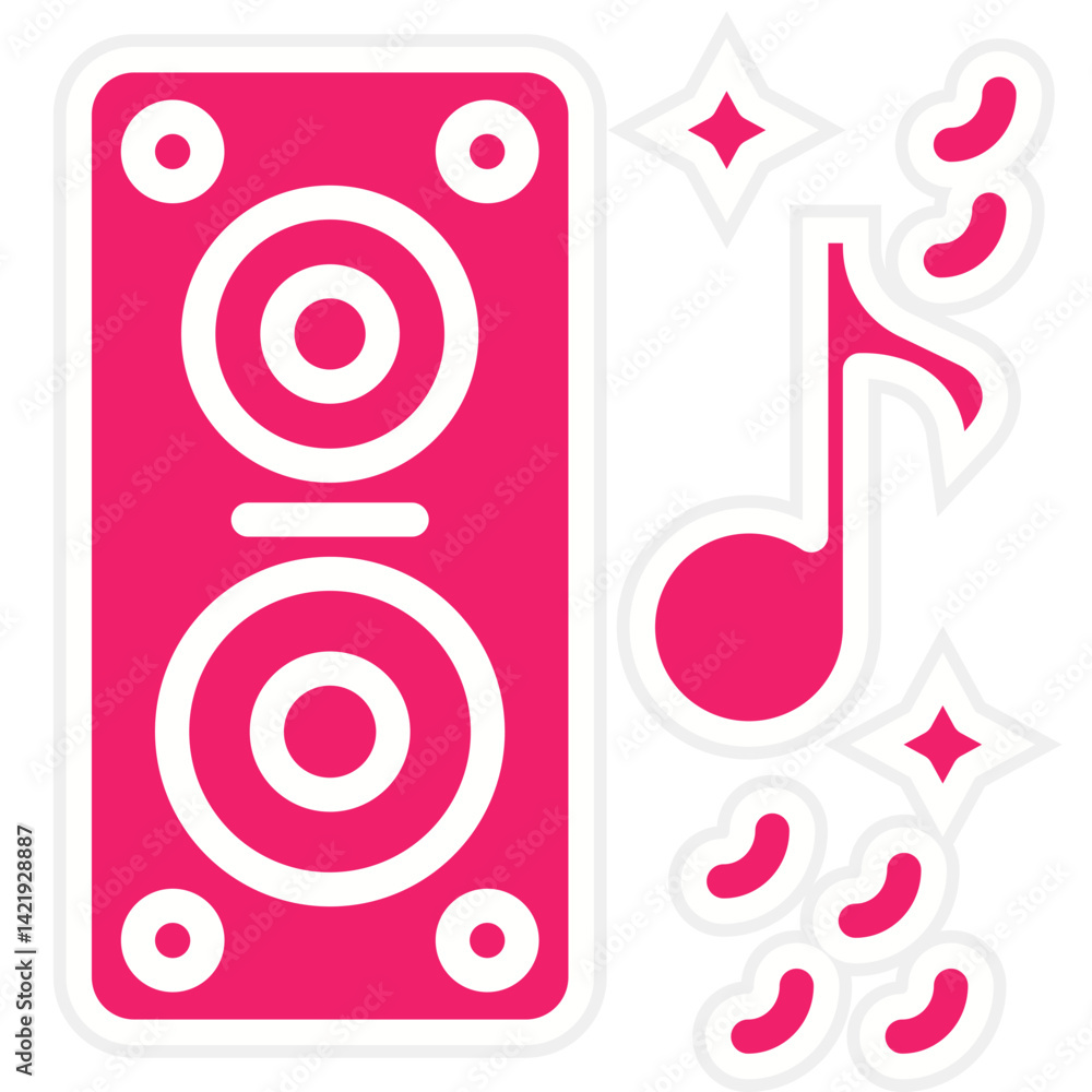 Fototapeta premium Speaker Icon Style