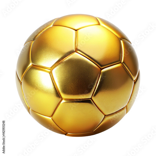 golden soccer ball isolated