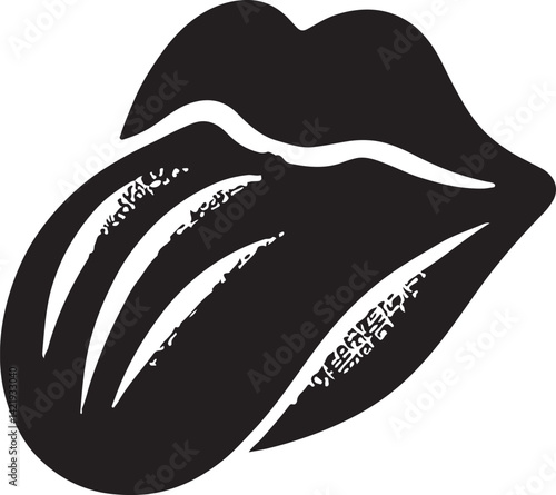 Tongue logo icon isolated illustration 