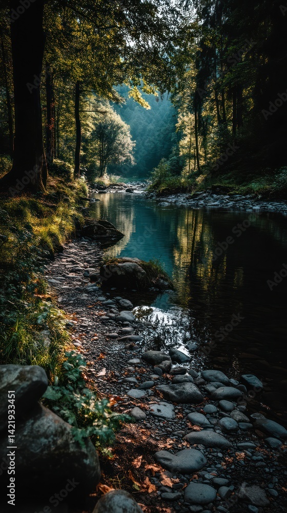 Fototapeta premium Forest River Pathway