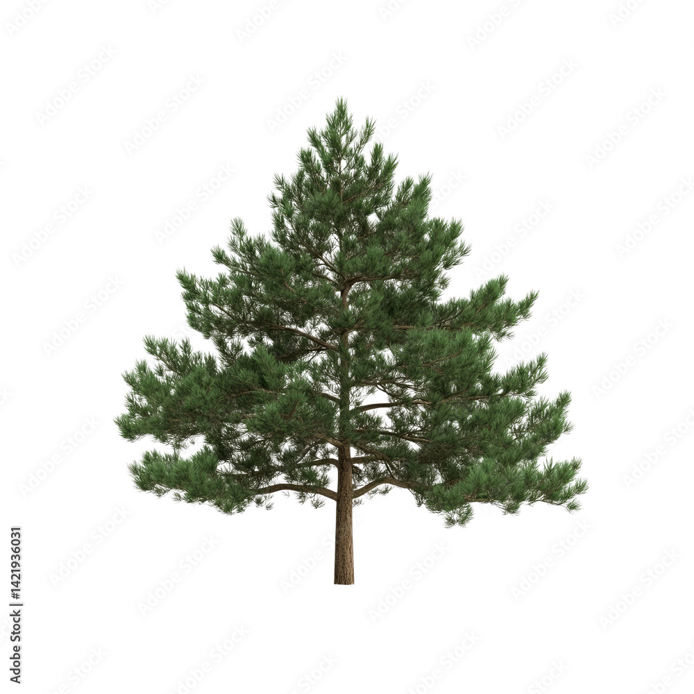 Fototapeta premium Isolated Mature Pine Tree on Transparent Background