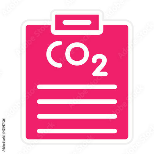 Carbon dioxide Report Icon Style
