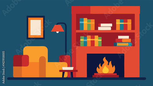 cozy reading room with armchair and lamp