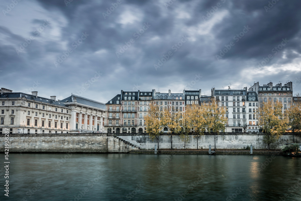 Naklejka premium Paris, Seine, river