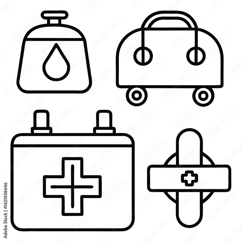 Fototapeta premium first aid kit icon