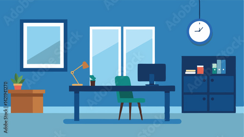modern office room background illustration