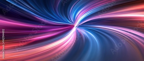Abstract Swirling Vortex of Light and Color