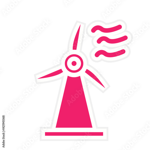 Wind Power Icon Style