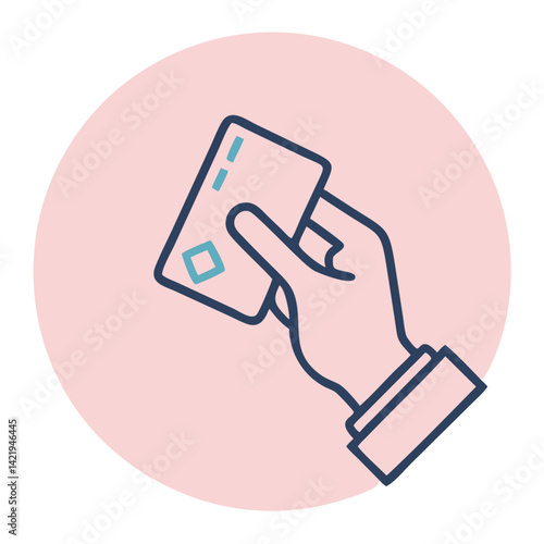 Hand Holding Card, Bank Card Payment Icon 