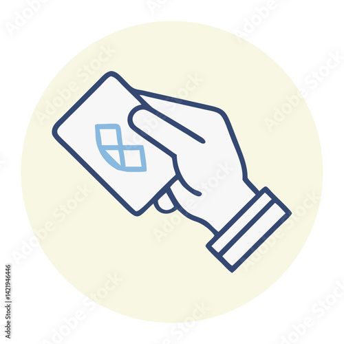 Hand Holding Card, Bank Card Payment Icon 