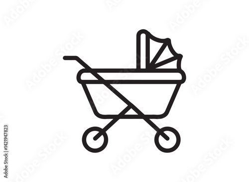 set of an Happy Kids Strollers Icon