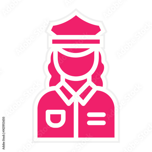 Lady Police Icon Style
