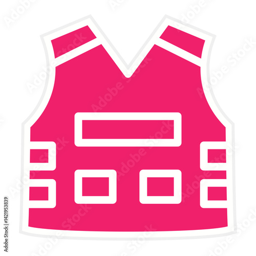 Bulletproof Vest Icon Style