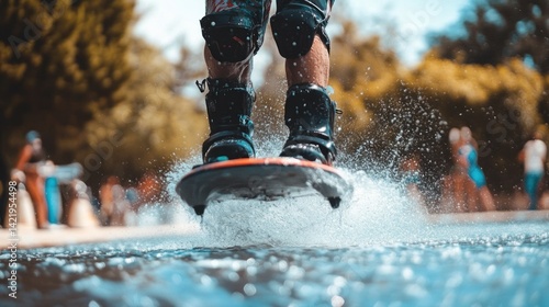 Extreme Water Sports: A Wakeboarder's Thrilling Ride