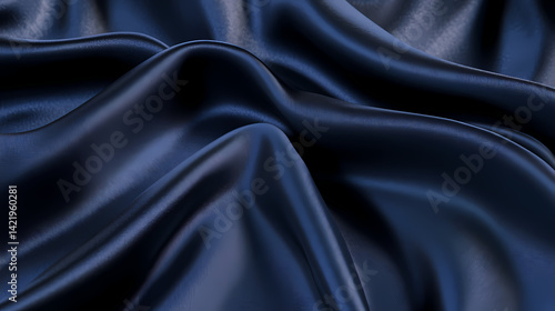 Obraz na płótnie Exotic dark matter fabric material twisting undulating. Celestial Fabric. Illustration w salonie