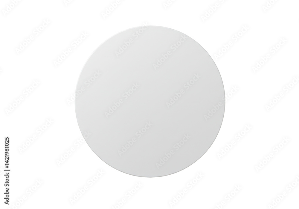 Blank, round, white plate Blank, round, white plate