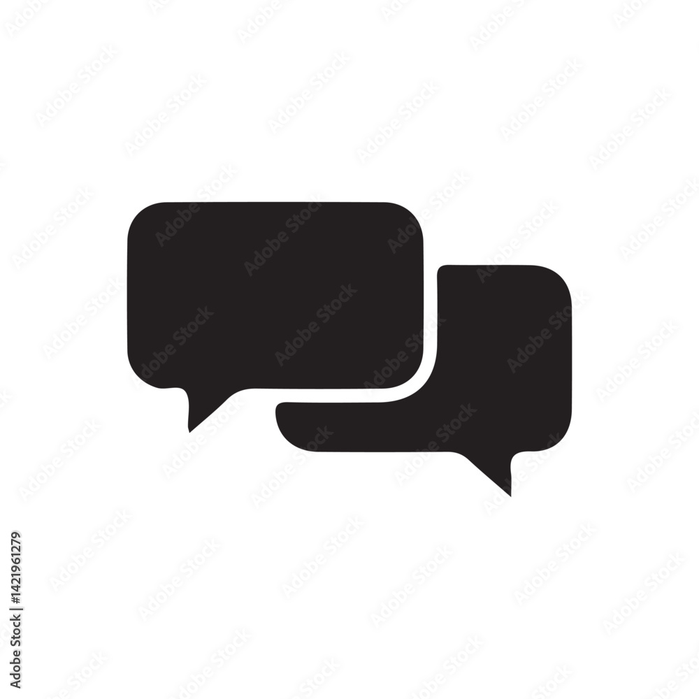 chat icon on black background chat icon on black background