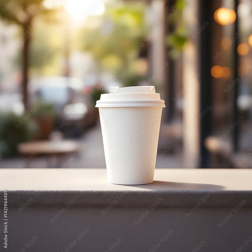 Compostable blank cup mockup Compostable blank cup mockup