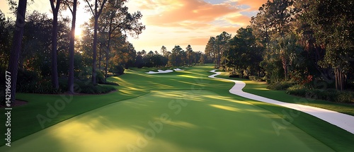 Golf Course Sunset View (3)