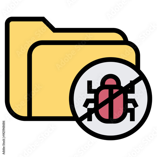 destroy infected files vector icon