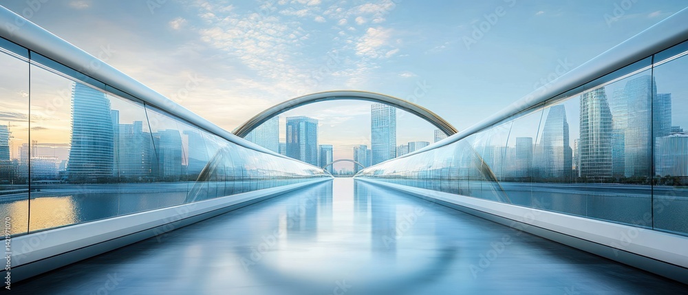 Futuristic Cityscape Bridge: A Modern Architectural Marvel