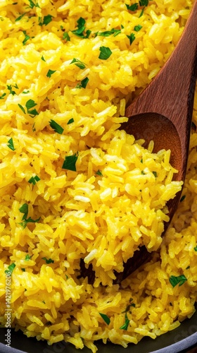 Obraz na płótnie Delicious Golden Turmeric Rice Recipe w salonie