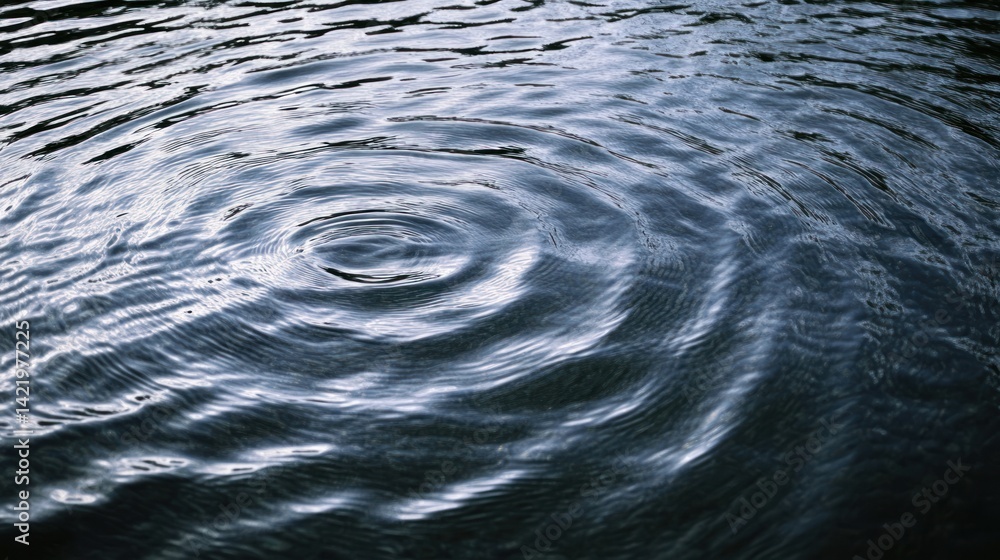 Serene Water Ripples: A Study in Blue Hues