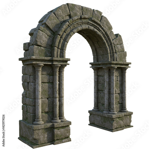 3d old gate isolated