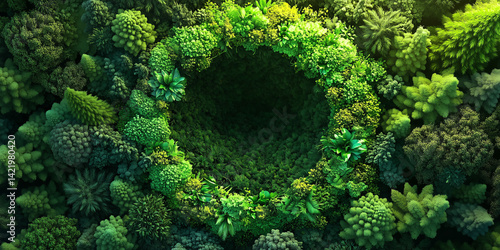 Green capitalism represented in trendy buzzwords with modern economic strategies to ensure sustainable growth and environmental responsibility across industries