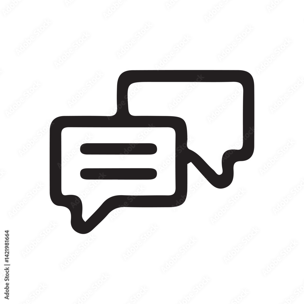 Text Message Icon. Black speech bubble . Vector illustration Text Message Icon. Black speech bubble . Vector illustration