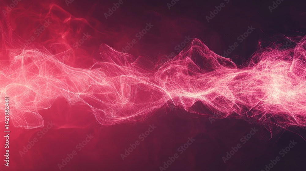 Abstract Pink Energy Flow: A Digital Artwork