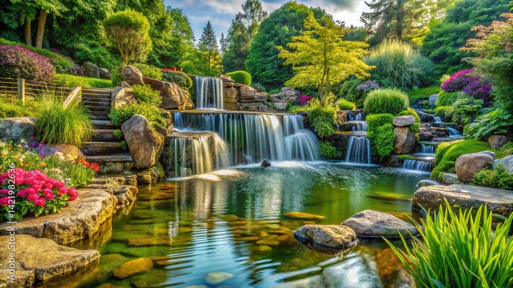 Naklejka premium UK Pond Water Features - Design Inspiration