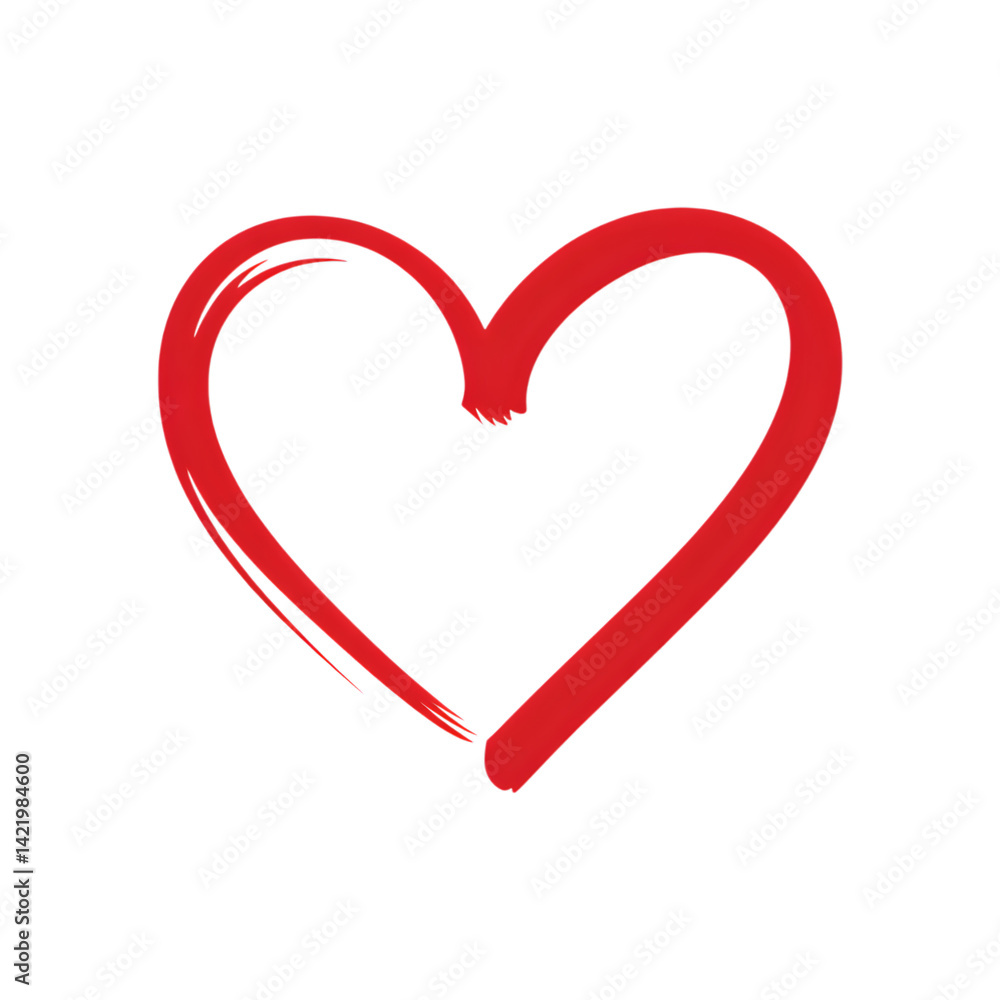 Eternal Emblem: A bold, red heart symbol, drawn with confident strokes, representing love, affection, and the depth of human emotion. Eternal Emblem: A bold, red heart symbol, drawn with confident strokes, representing love, affection, and the depth of human emotion.