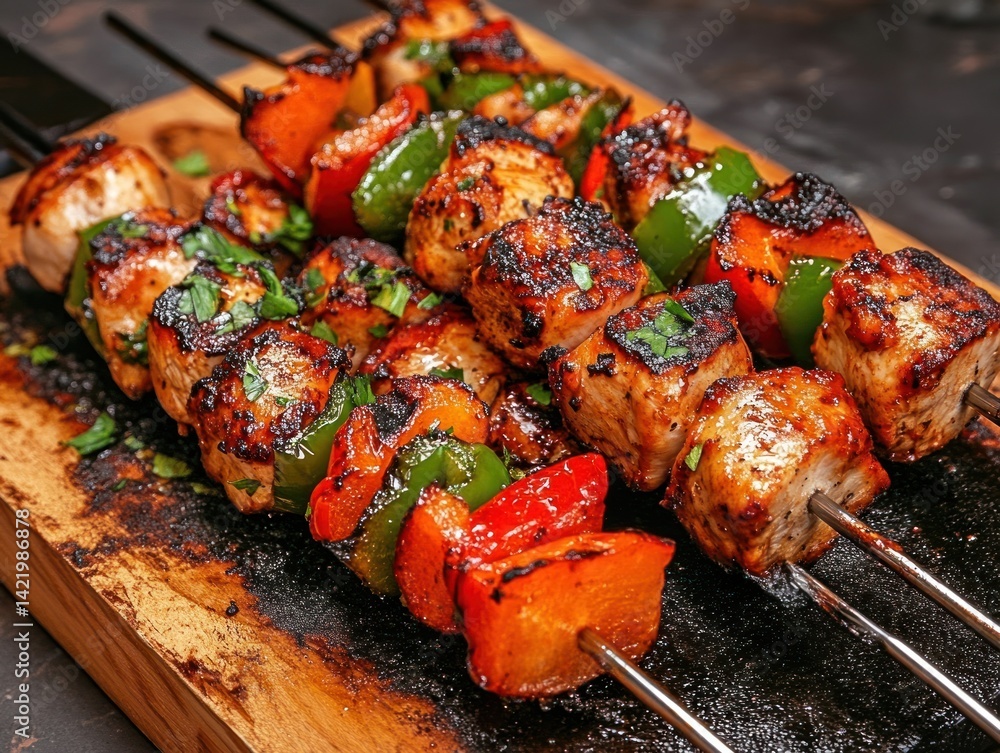 Delicious Grilled Chicken and Vegetable Skewers