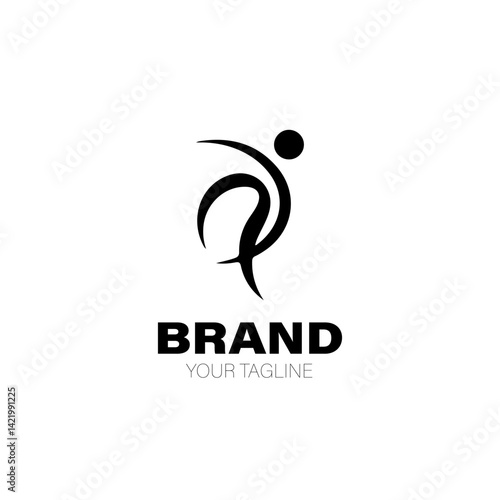 Gymnastic Logo. Gymnastic Logo Design. Gymnastic Logo Brand. Gymnastic Logo Vector Design Isolated on White Background