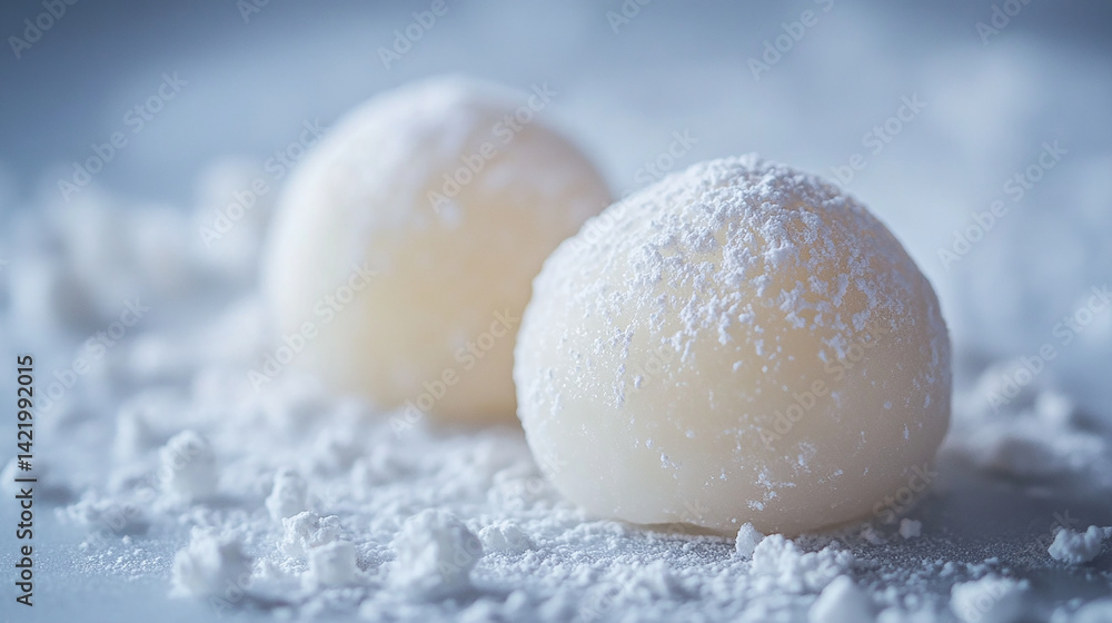 Macro shot of soft mochi texture Macro shot of soft mochi texture