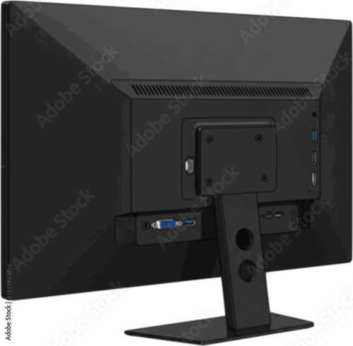 Computer monitor rear view
